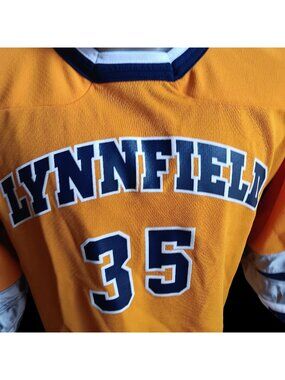 Hockey Jersey - Men's XL  Lynnfield Canada Vintage Shirt - Thomas #35 Yellow